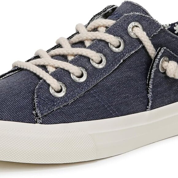 Women's Vegan Sneakers Polyurethane Navy Size 8 Comfort Cushioned Slip-On